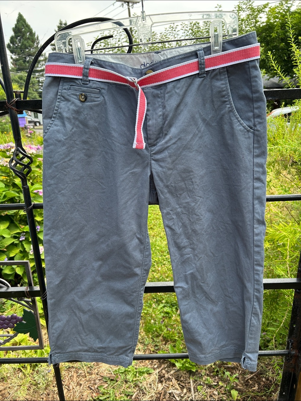 Dockers blue gray capris size 10